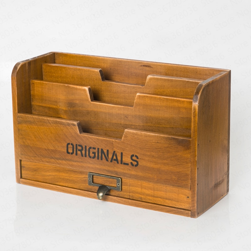 27Solid wood retro storage newspaper book... Grandado