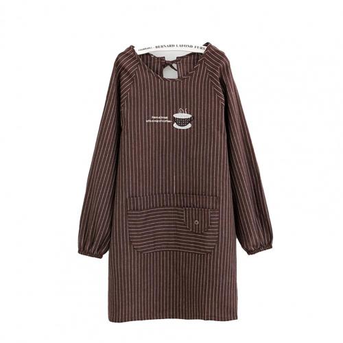 Tablier de cuisine à manches longues, avec poches, en Polyester et coton, vêtements de travail, accessoires de cuisson pour femmes et hommes adultes, 1 pièce: Coffee
