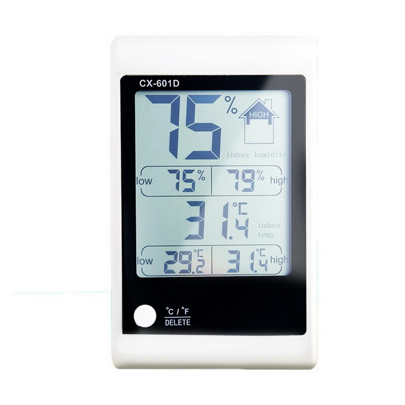 Junejour -601D Digital Thermometer Hygrometer Electronic Temperature Humidity Gauge Meter Weather Station Indoor Home Office