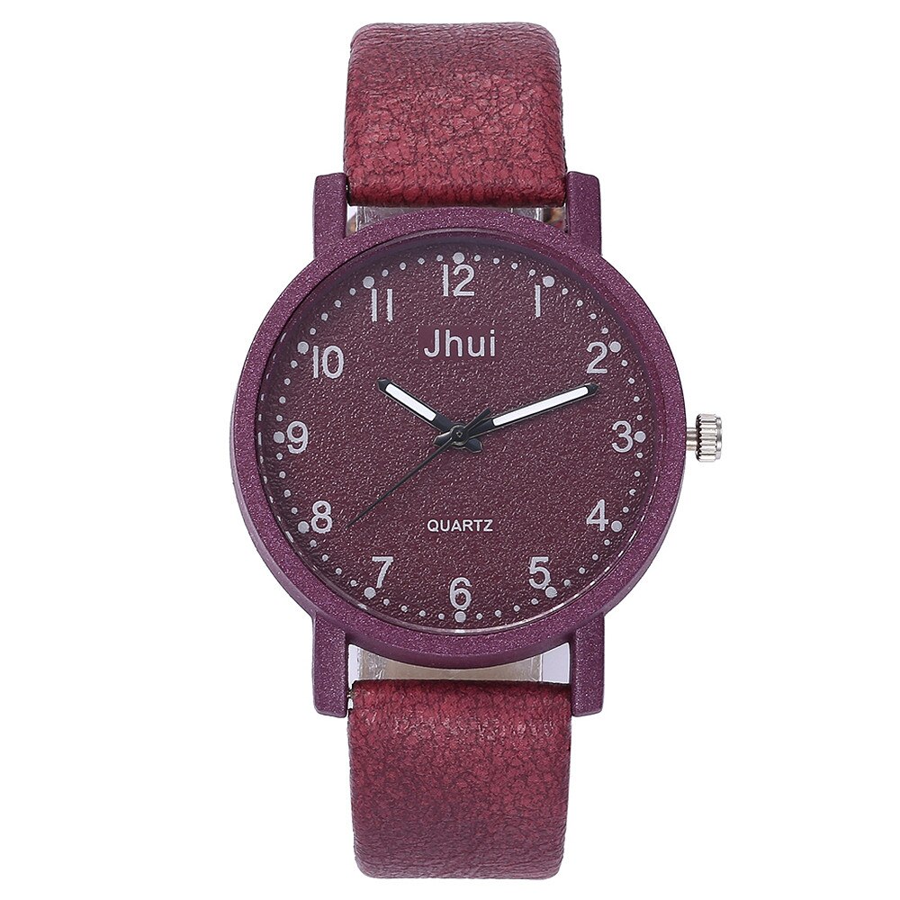 Vrouwen Horloges Jhui Dames Horloge Casual Quartz Lederen Band Newv Band Horloge Analoge Polshorloge Vrouwelijke Klok Relogio Feminino: C