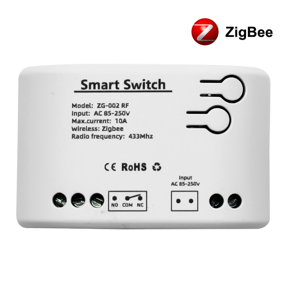 Zigbee Smart Relaismodule Schakelaar 1CH 12V 24V 220V 110V RF433 Draadloze APP Afstandsbediening Werken met Tuya/Smart-Life APP Alexa: Bundle4