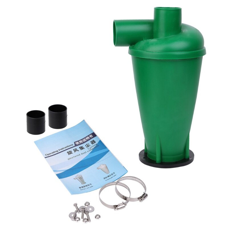 Cyclone Dust Collector Filter Turbocharged Cyclone With Flange Base Separator: Green