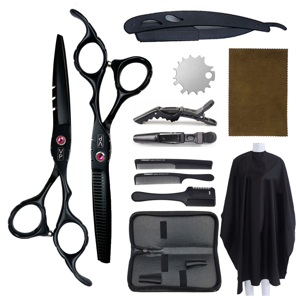 Kappers Schaar Professionele Kappers Schaar Set 6 Inch Kappersscharen Japan 440C Kappers Schaar: Hairdressing set 20