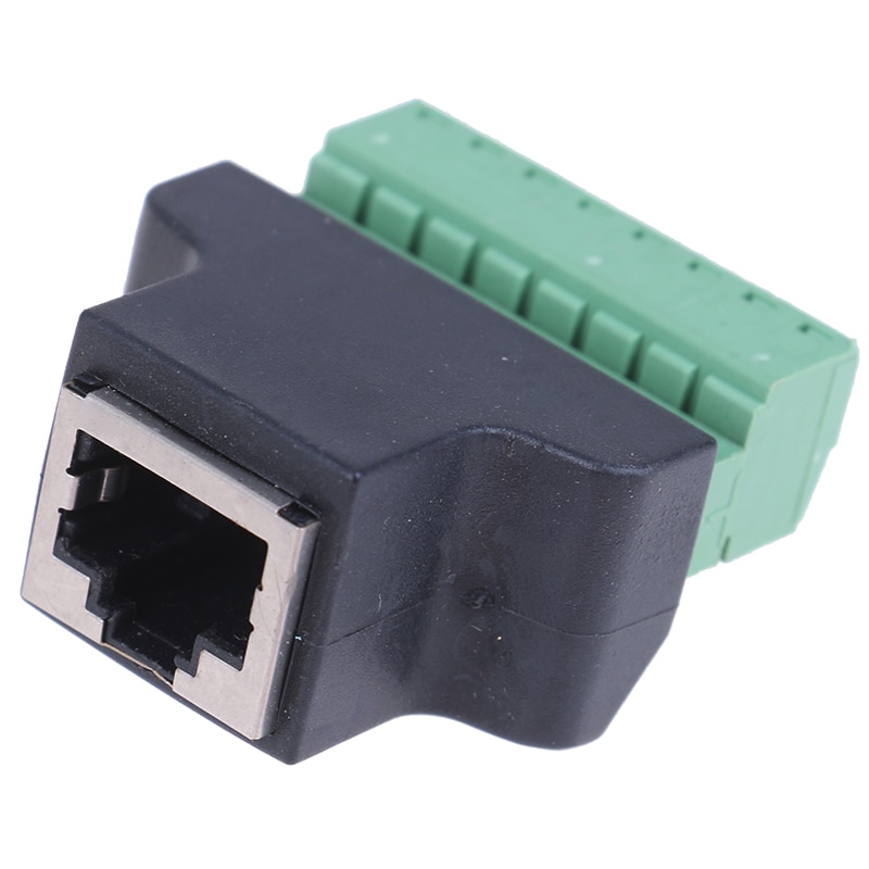 1pcs RJ45 To Screw Terminal Adaptor RJ45 Female To 8 Pin Connector RJ45 Splitter For CCTV DVR CCTV Accessories