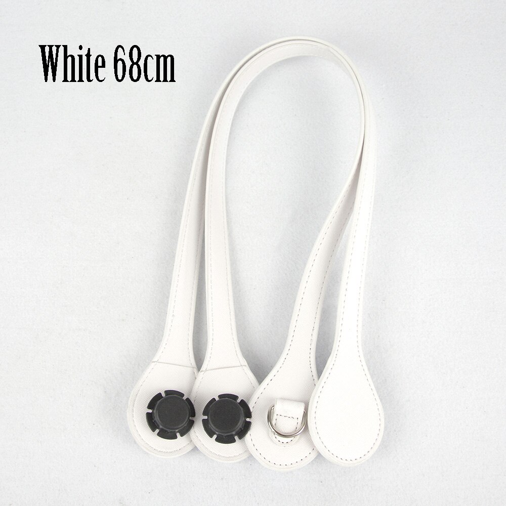 Tanqu Long 68cm Edge Painting D Buckle Round Teardrop End Handles Faux Leather Handles for OBag Chain Pendant for EVA O Bag: white 68