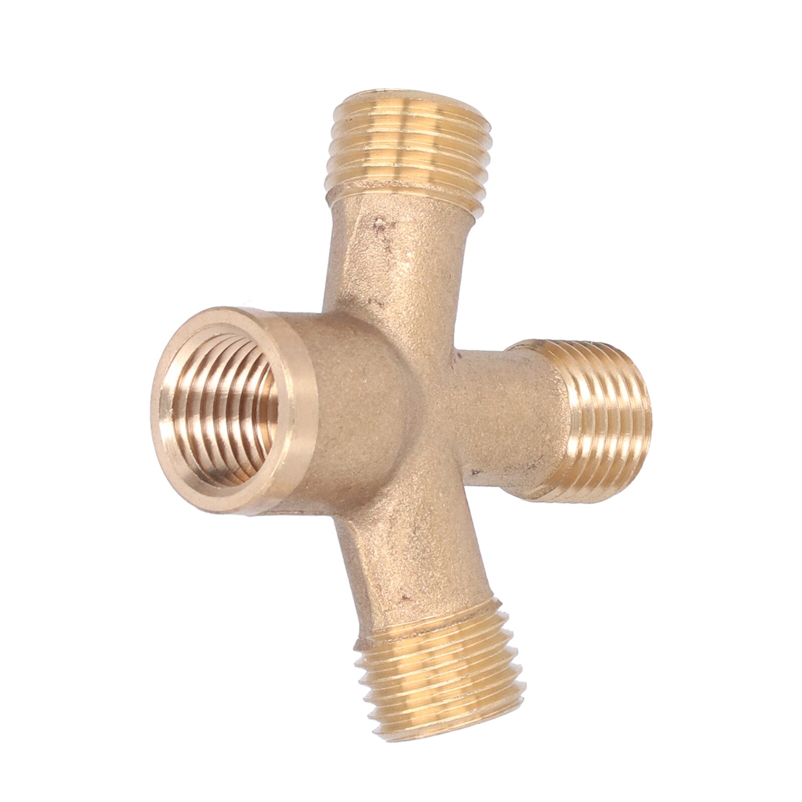 Hose Splitter Rust‑resistant Brass Cross Adapter M14 Thread Easy To Use for Sprinkling for Garden Irrigation