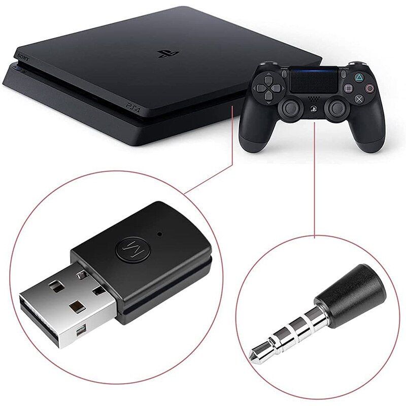 USB Bluetooth 4.0 Dongles Adapters for PS4 PS5 Controller Wireless Adapter Audio Receiver Transmitter Game Accessories