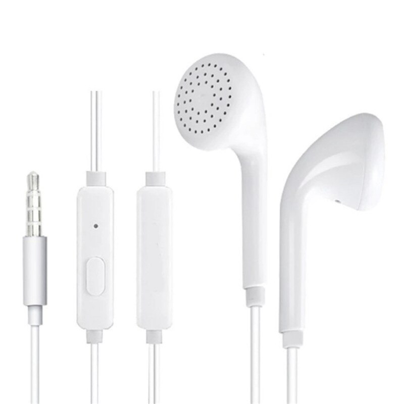 Hengshanlao 3.5 com fio fones de ouvido com controle de volume microfone à prova dwaterproof água música jogos in-ear esporte fone de ouvido fora fones de ouvido branco