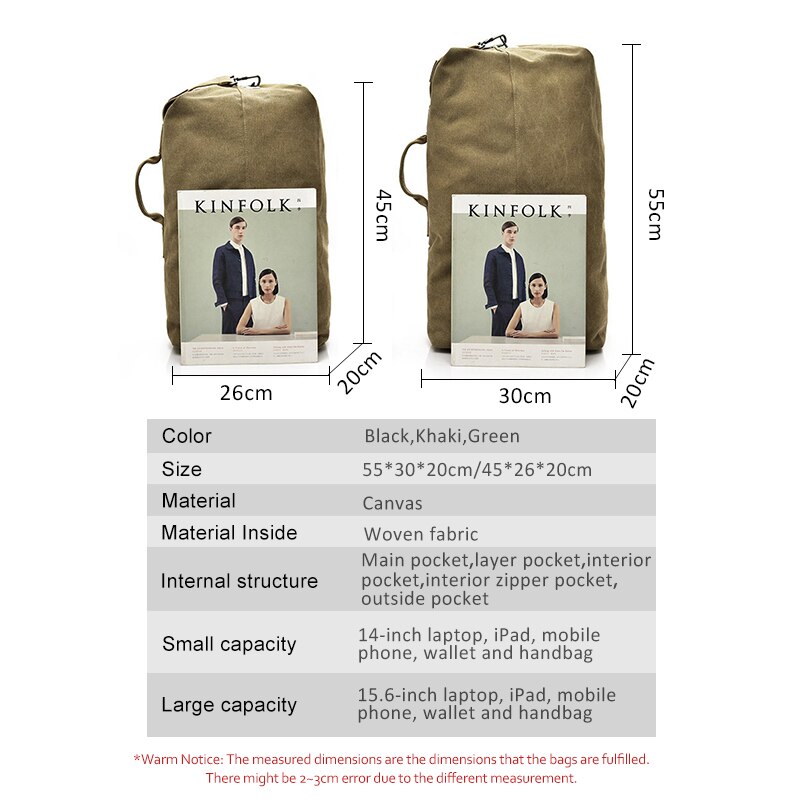 De rectángulo mochila de hombres de bolsa de gran capacidad bolso de deporte de los hombres de mochila verde hombre 17,3 &quot;ordenador portátil mochila