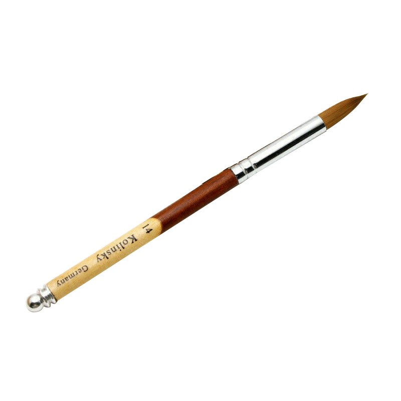 Acrylic Crimped Nail Brush Nail Art Brush With Acrylic Handle: MULTI