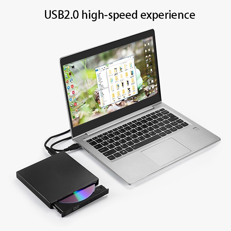 USB2.0 External CD DVD Burner, Desktop / Laptop Universal CD DVD Burner External Drive