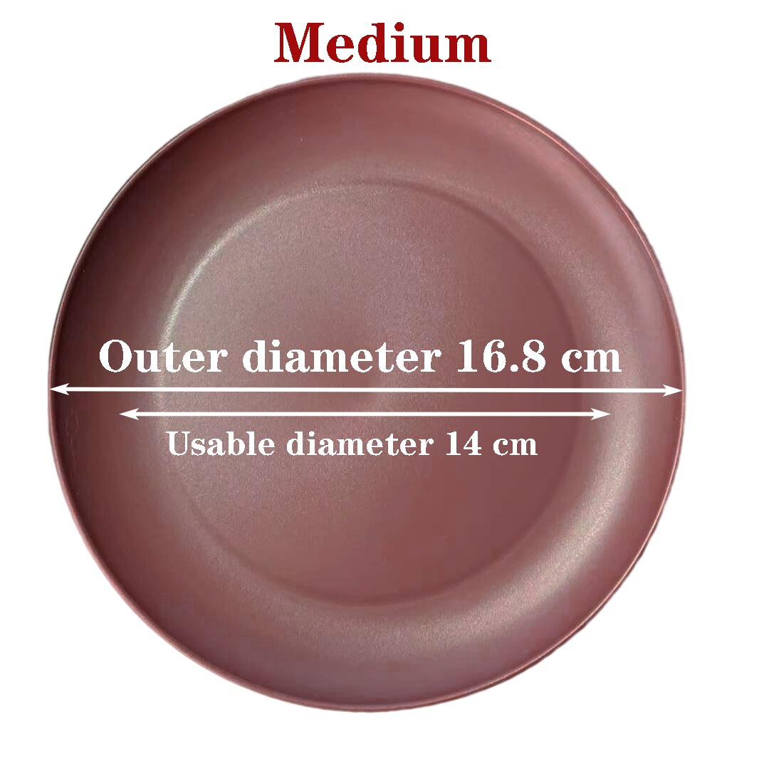Soucoupes pour plantes 6 pouces, plateaux en plastique, pots de fleurs robustes et durables, soucoupes pour intérieur et extérieur, 3 pièces: 16.8cm Red wine