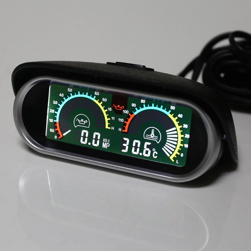 12V/24V Lkw Auto Öl Manometer + Temperatur 10mm 1/8 NPT Sensor