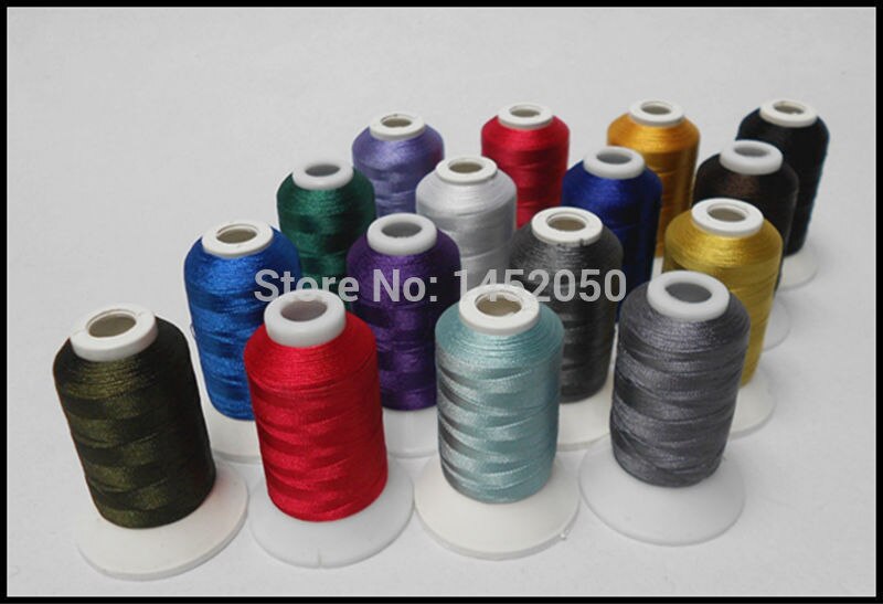 Computer Machine Embroidery Thread Filament Polyester 500m*16 Winter Series Colors,120d/2(40wt),High Luster,High Strength ,Light