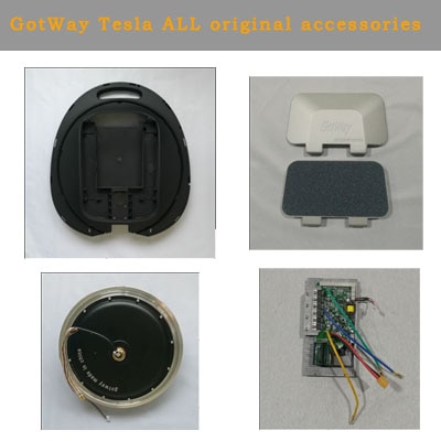 Gotway – monocycle électrique Tesla V2, tous les accessoires, coque, moteur, carte principale, batterie, abat-jour, ceinture de lampe, plaque de couverture latérale