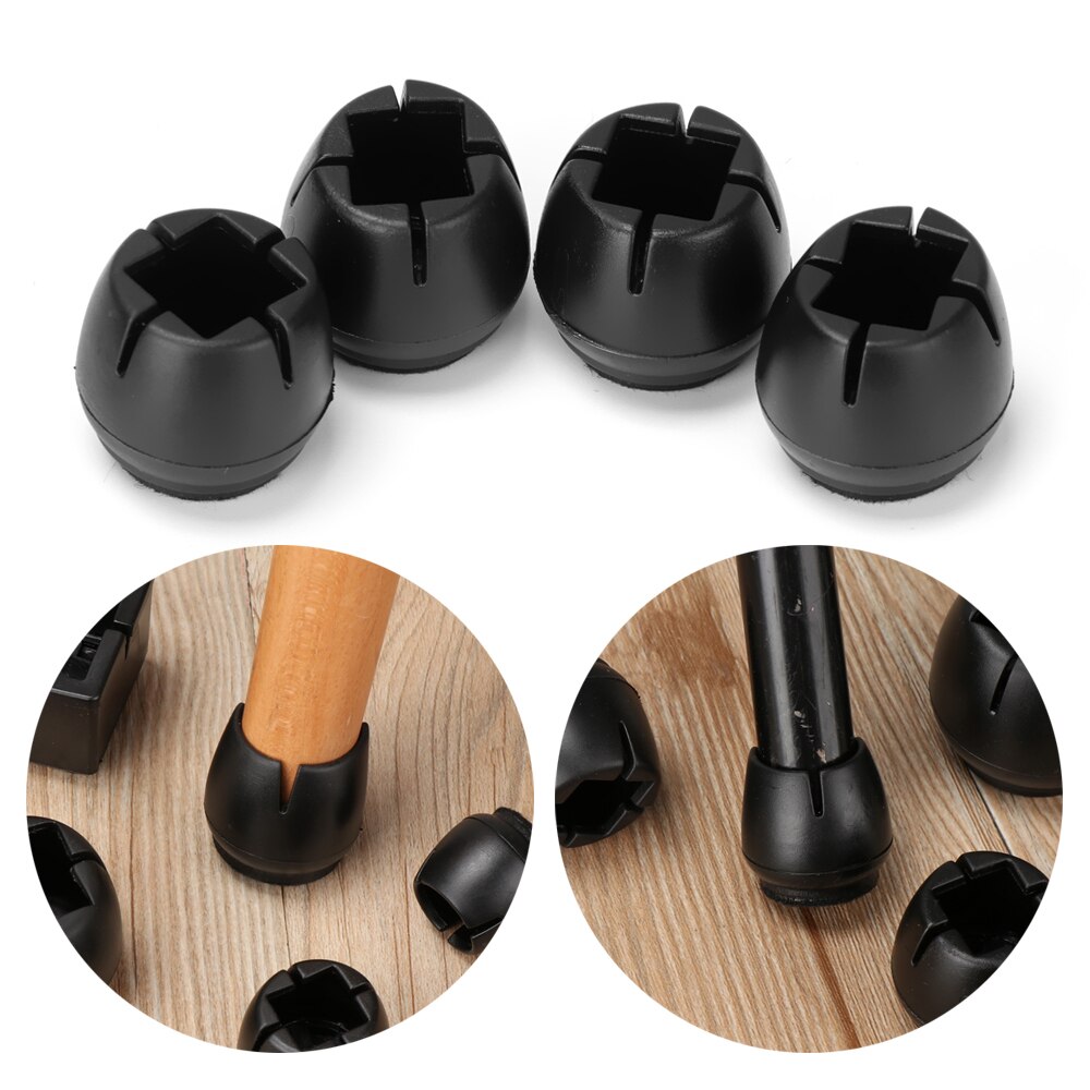 Pieds en caoutchouc protecteurs coussinets fond rond Silicone Table jambe couverture anti-dérapant meubles nivellement pieds chaise Table protecteurs de sol