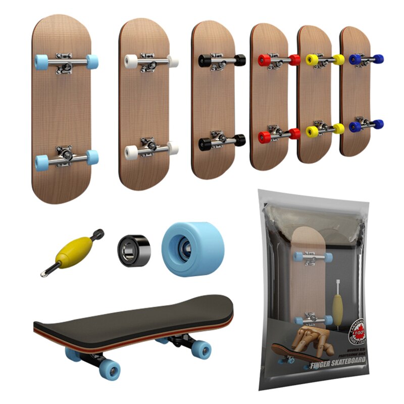 1 Set Holz Griffbrett Skateboard Kinder Deck Sport Spiel Ahorn Neuheit Finger Spielzeug für Erwachsene Kinder 6 Farben Neue