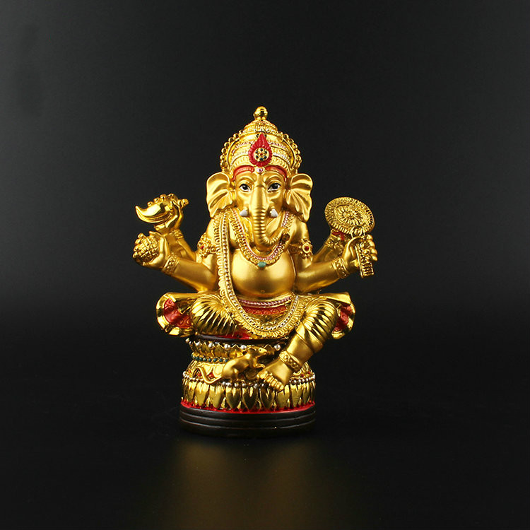 Geneisha, boeddha figuur, Tantrische standbeelden, India olifant god standbeeld, Hars Ganesh beeldje