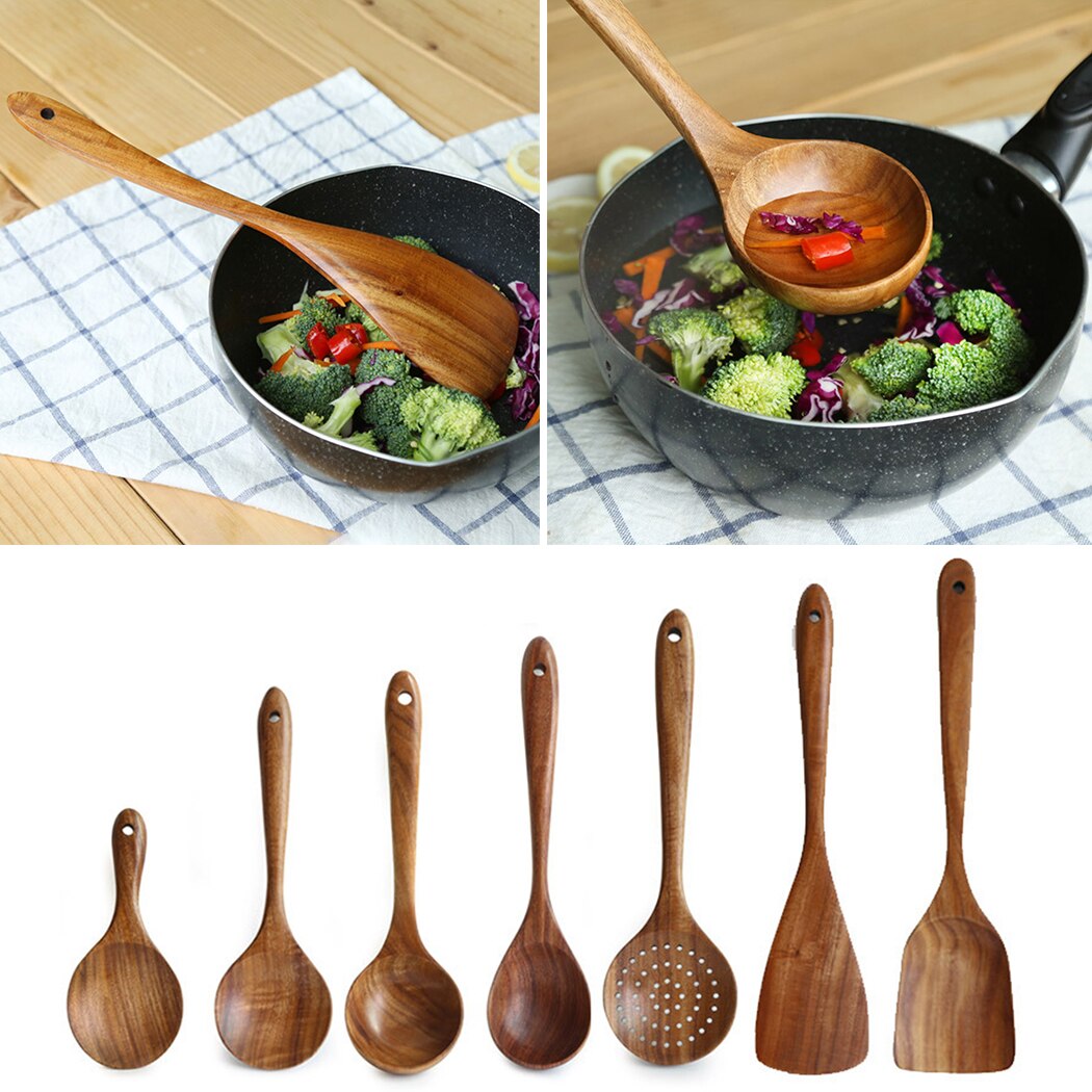 Gadgets Kitchen Utensils Wooden Spoons Utensil Kitchen Cooking Bamboo Tools