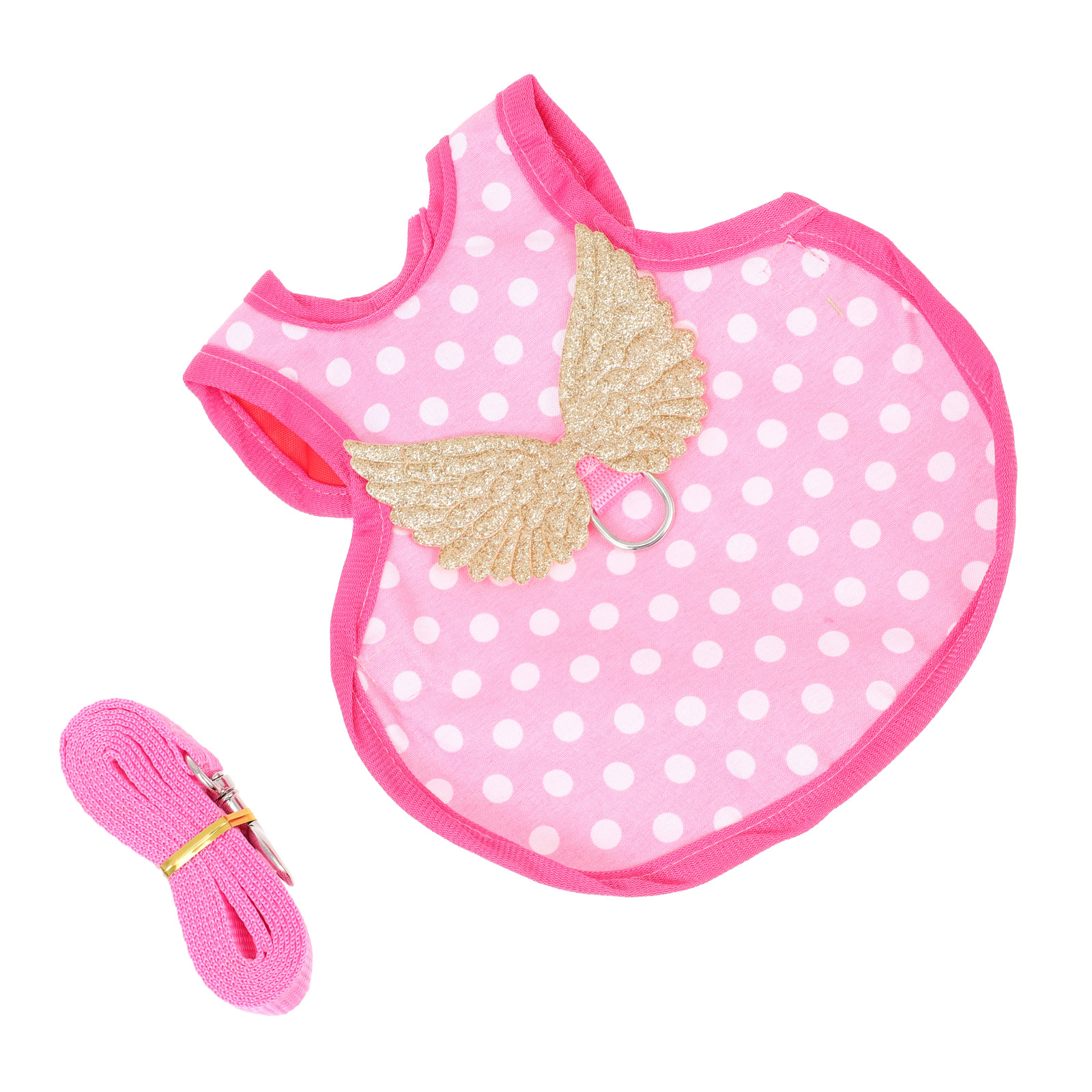 Adjustable Chicken Harness Duck Harness with Leash Hen Pet Harness Rooster Costume: Pink