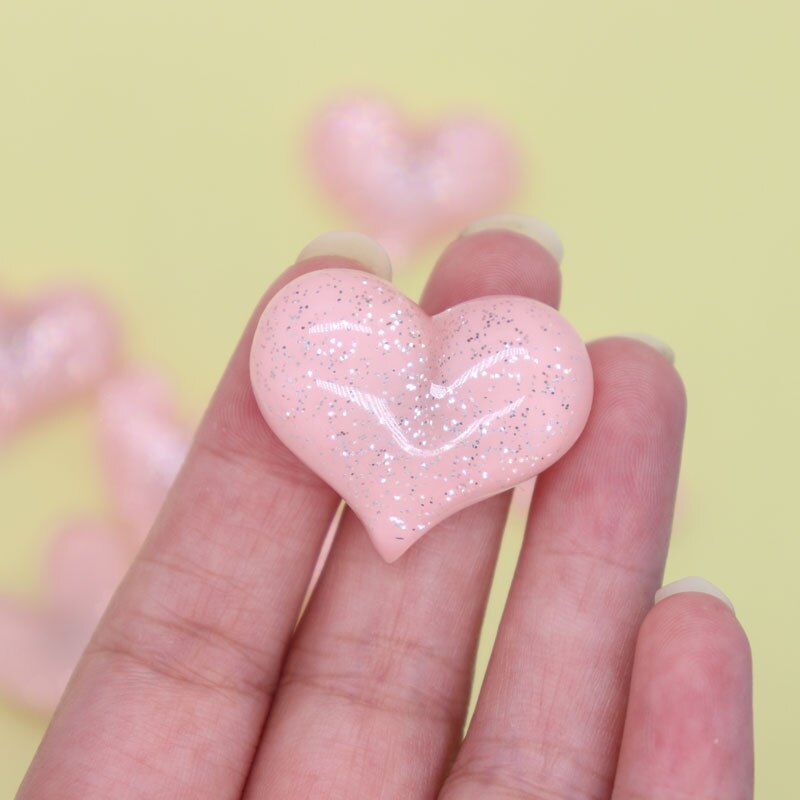 30mm fridge magnet pink shinny heart kids like girl like decoration magnetic sticker paper fixer paste art cafts