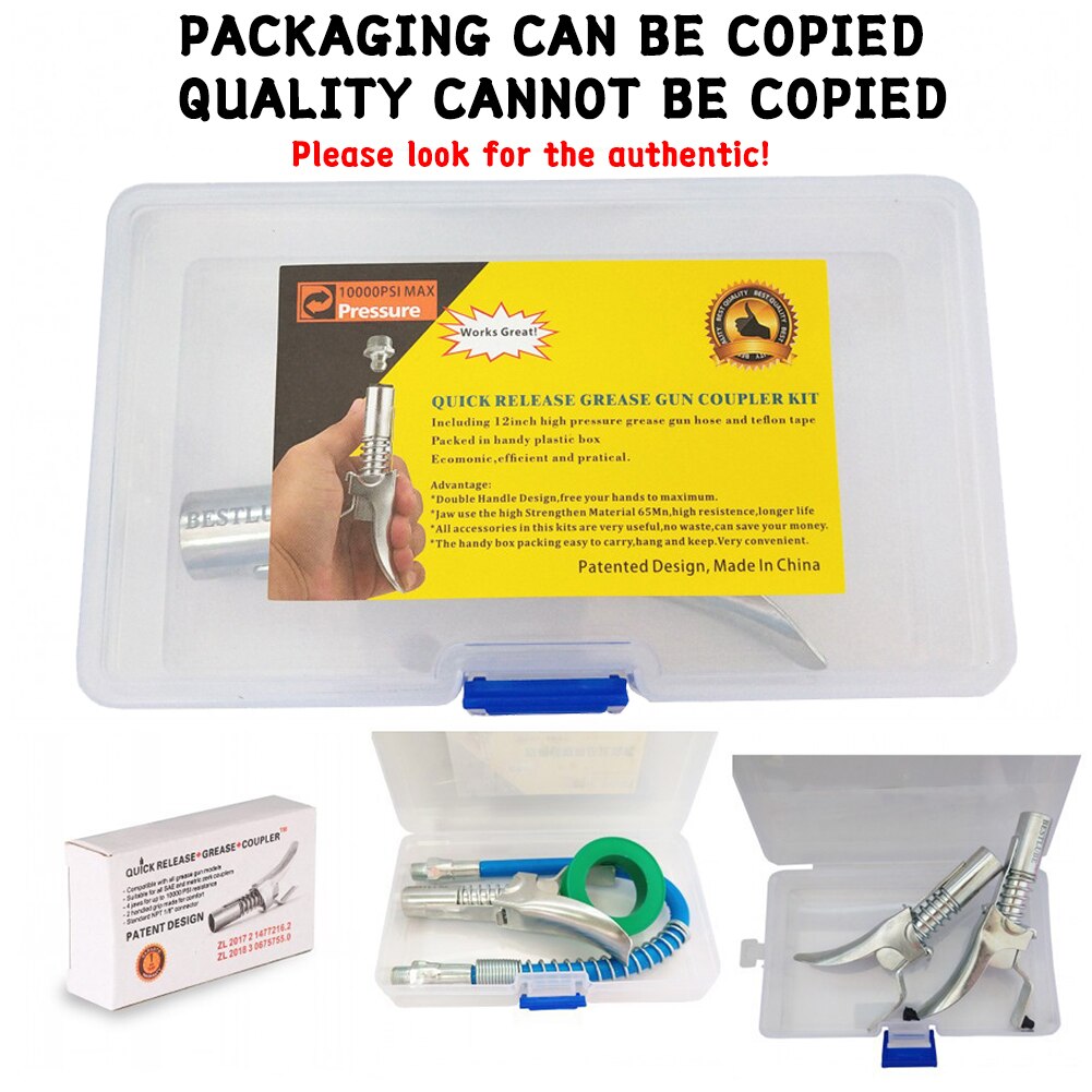 Durable Grease Coupler Nozzle Lock Pliers Kit High Pressure Fitting Double Handle Filling Fits For Electric Manual Grease Guns A