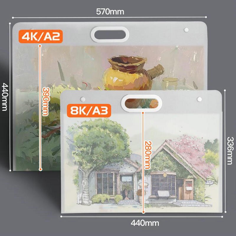 Large A2 Paper Organizer Document Case Portable Drawing Paper Holder Waterproof Case For Documents