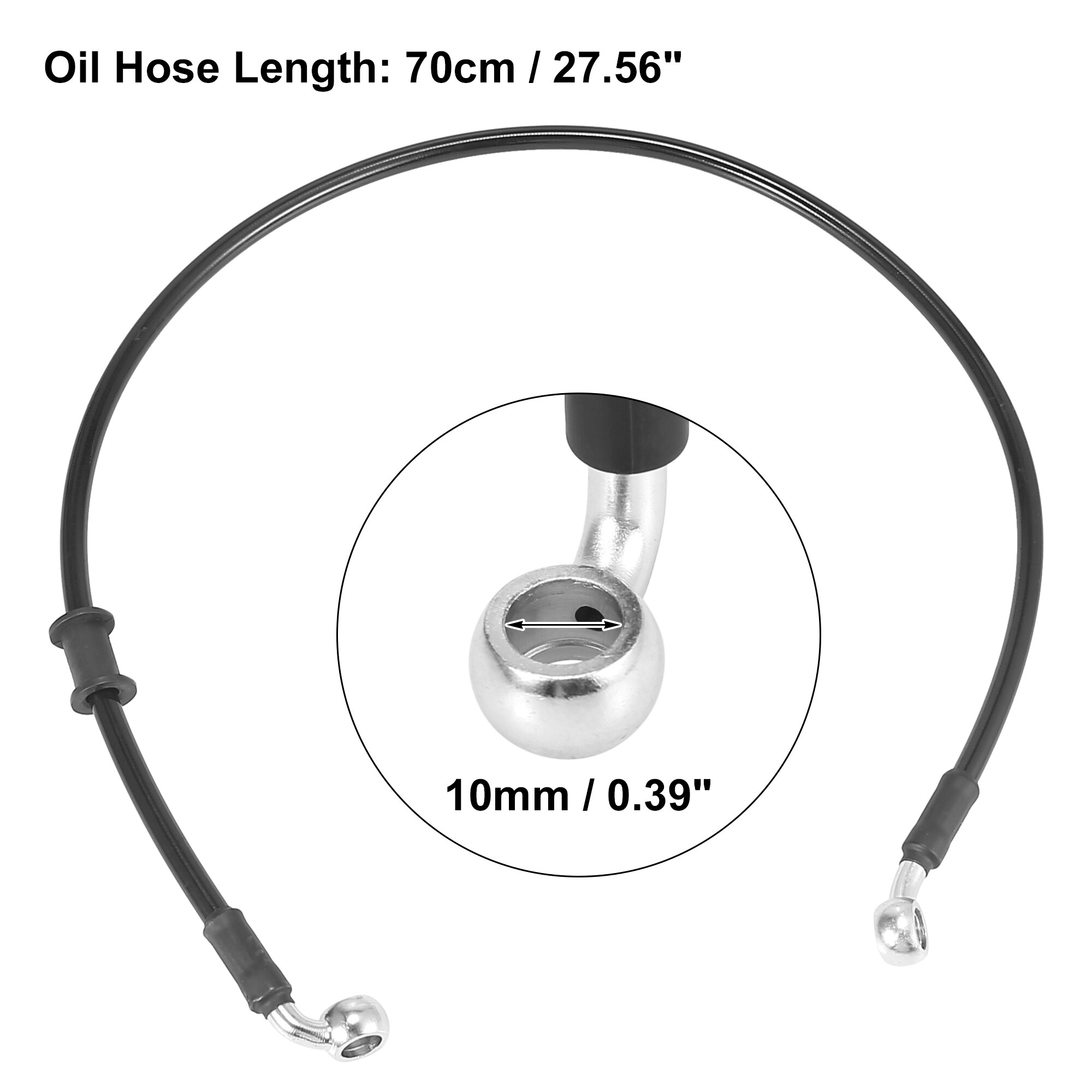Motoforti-Tubo de manguera de aceite para embrague de freno de motocicleta, manguera trenzada de acero inoxidable, reforzada, hidráulica, Universal, 40cm: 70cm
