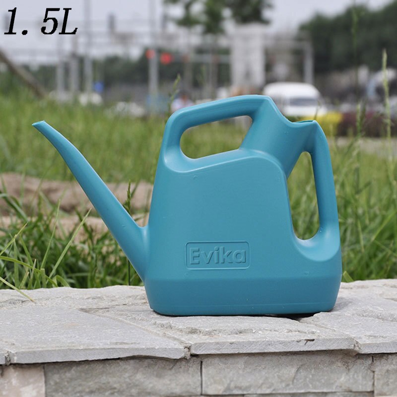 5L Plastic Watering Flower With Long Mouth Green Garden Balcony Watering Pot Plant Outdoor Lawn Irrigation Watering Pot: 1.5L
