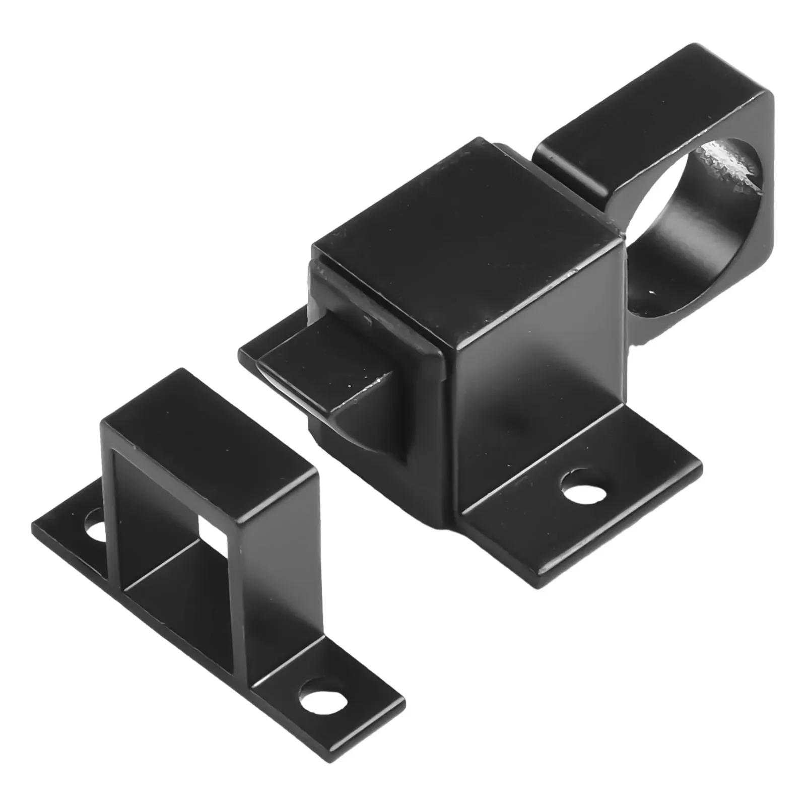 Türriegelriegel, Aluminiumlegierung, schwarz/weiß, für Fenster, Tor, Sicherheit, Zugring, Feder, Bounce, Türriegel, automatisches Riegelschloss