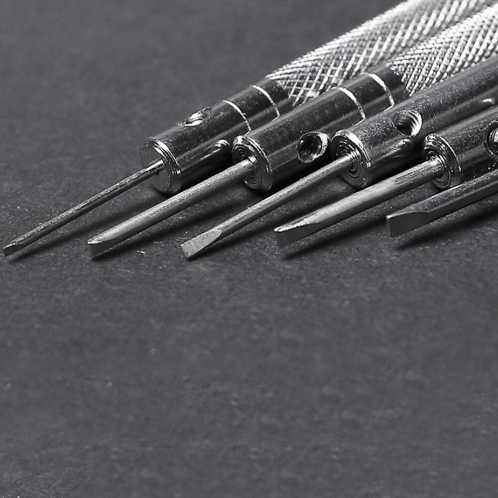 5 st precision mini skruvmejsel set med slitsade phillips bits för glasögon klocka glasögon skruvmejsel reparationsverktyg