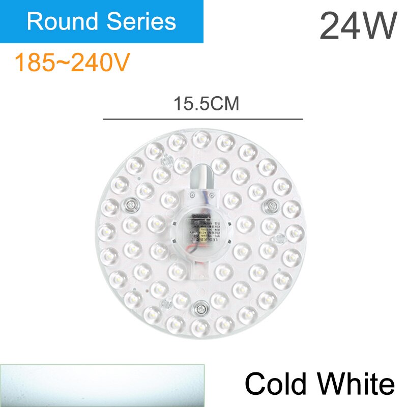 Kaguyahime magnetisk ledet modul lys 12w 16w 20w 24w ledet downlight magnet tilbehør blekksprut tallerken ringe ledet lampe 220v til tak: 24w runder kalde