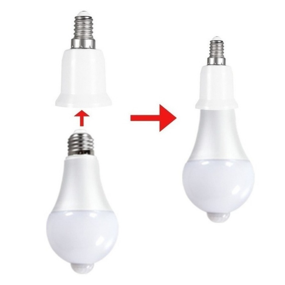 Adaptador VzzUoo E14 a E27, enchufe de conversión, convertidor de plástico ignífugo, Material de , adaptador de bombilla, portalámparas