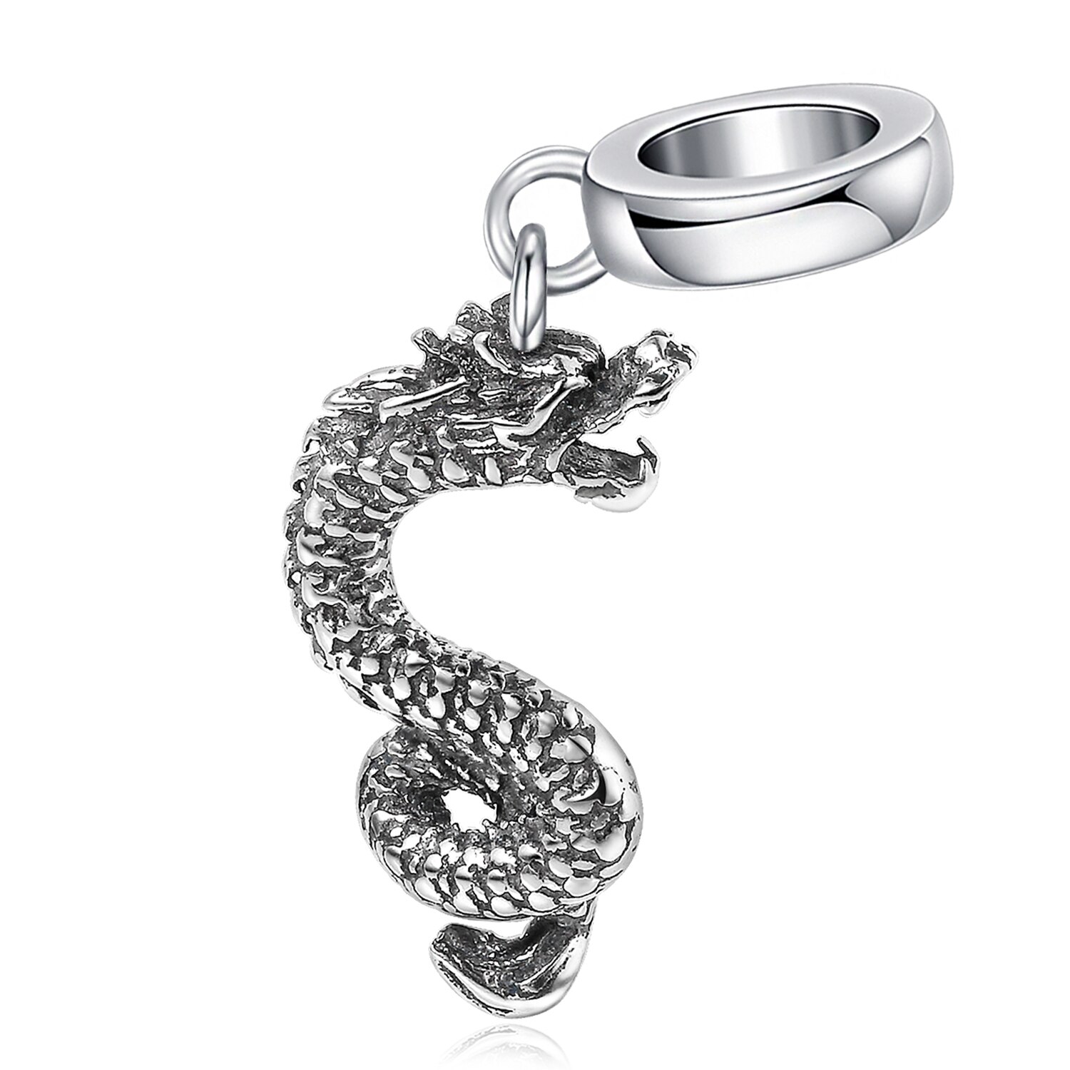 Jewelrypalace 925 Sterling Zilver Charm Vintage Dragon Dangle Charm Bead Fit Armbanden Vrouwen Sieraden Maken