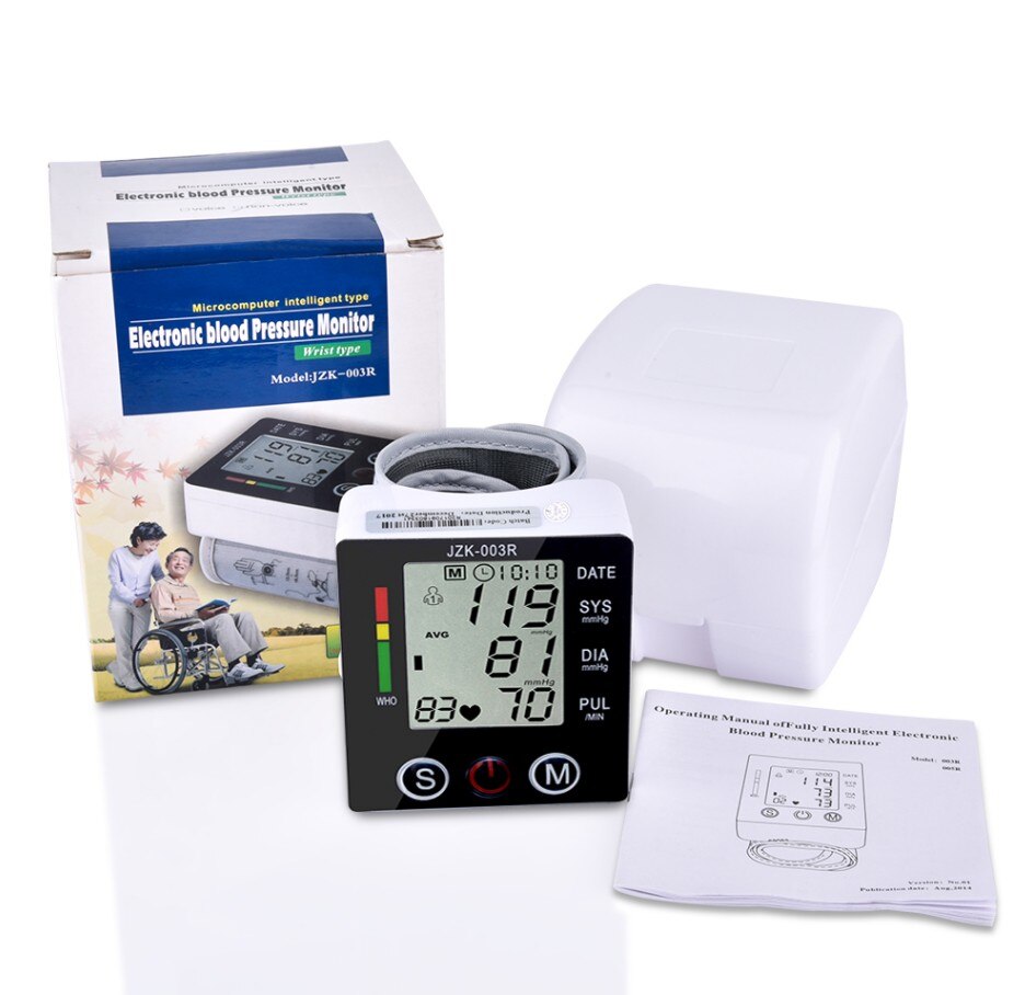 Digital handled blodtrycksmätare mäta lcd display pulsmätare elektronisk blodtrycksmätare sjukvård 99 gånger minnen: Default Title