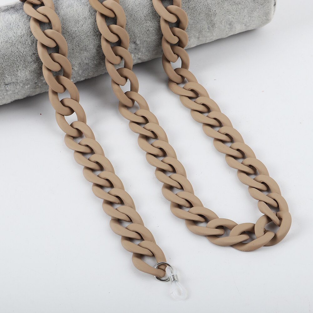 Matte Farbe Acryl Sonnenbrille Ketten Für Frauen Männer Lesebrille Ketten Brillen Kabel Halter Neck Kette Strap Lanyard: Orange