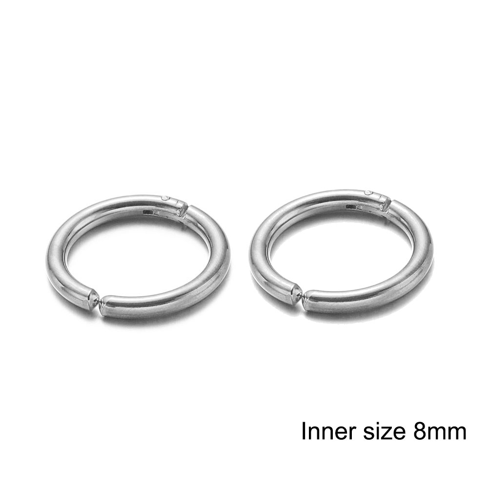 6 uds. De acero inoxidable sin agujero, pendientes con Clip, aros sin perforación, pendientes para mujeres y hombres, pendientes Piercing, joyería: Color amarillo claro