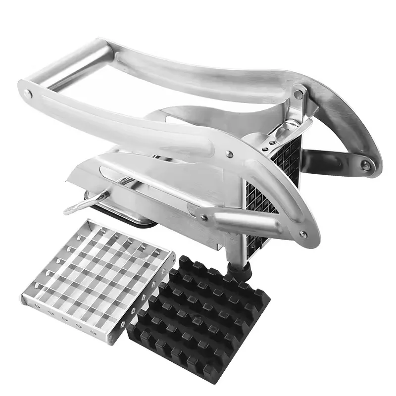 Manual Potato Cutter Meat Chopper Dicer Cutting Machine Stainless Steel French Fries Slicer Potato Chips Maker Tools for Kitchen