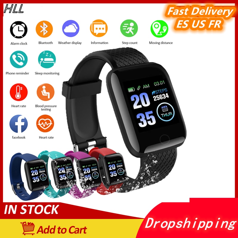 116 Plus Smart Horloge Band Fitness Tracker Voor Kid Bluetooth Kleurrijke Horloge Sport Activiteit IP67 Waterdicht Hartslag Stappenteller