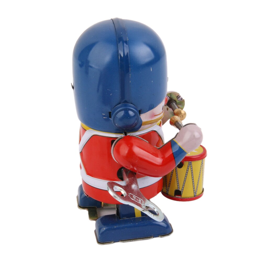 Batteur de marche en métal, jouet mécanique ancien, Collection colorée pour enfants