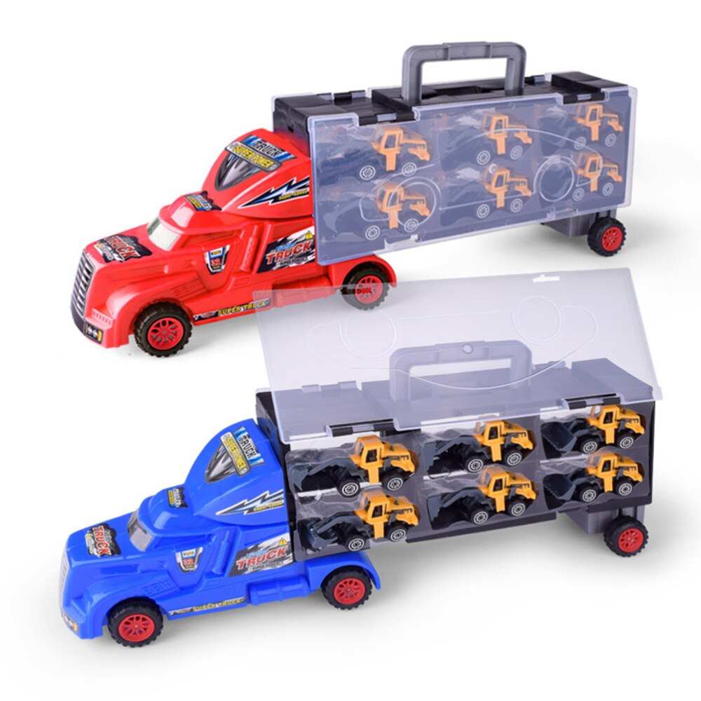 Träger Lkw Set Bau Engineering Pädagogisches Fahrzeug Spielzeug Träger Lkw Modell Trägheit Autos Fahrzeug Set für Kleinkind: Default Title