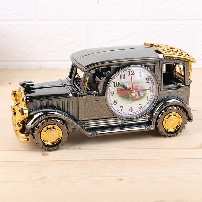 Reloj despertador de escritorio multiusos, soporte para bolígrafo, Retro, adornos para el hogar y la sala de estar, reloj de mesa, decoración Digital, 1 ud.: 2