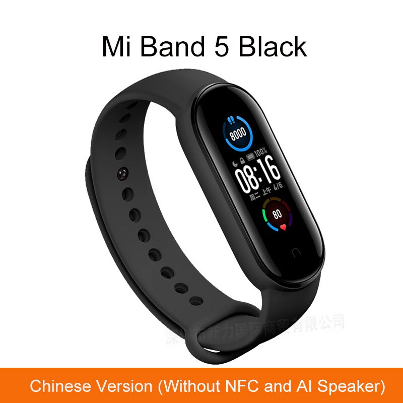 Xiaomi Miband 5 Smart Wristbands Sports 24hour Heart Rate Monitoring Magnetic Charging Large Color Screen 5ATM Waterproof band 5