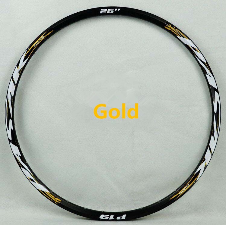 Mtb fälgar mountainbike fälgar 26/27.5/29 tum skivbroms aluminium cykel fälg tryall 24/32 hål dubbeldäck cirklar hjul: 29er 32 håls guld
