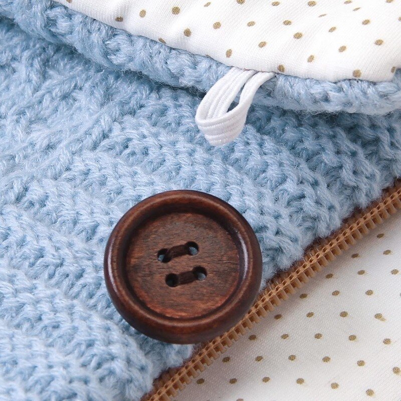 Baby Sleeping Bags Newborn Bebes Swaddle Wrap Gowns Winter Warm Knitted Stroller Sleep Sack for Infant Boys Girls Envelopes 0-6M