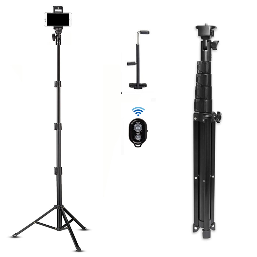 Mobiltelefon selfie stick rese stativ ställ för mobiltelefoner iphone ipad huawei xiaomi redmi surfplattor trådlös bluetooth portabl: Paket d / 130cm 3- avsnitt