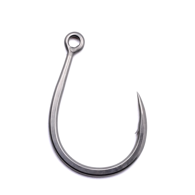 5x #1-#13/0 hameçons simples pour la pêche en mer et la pêche à la traîne, hameçon de pêche au leurre de mer à ardillon solide en acier à haute teneur en carbone