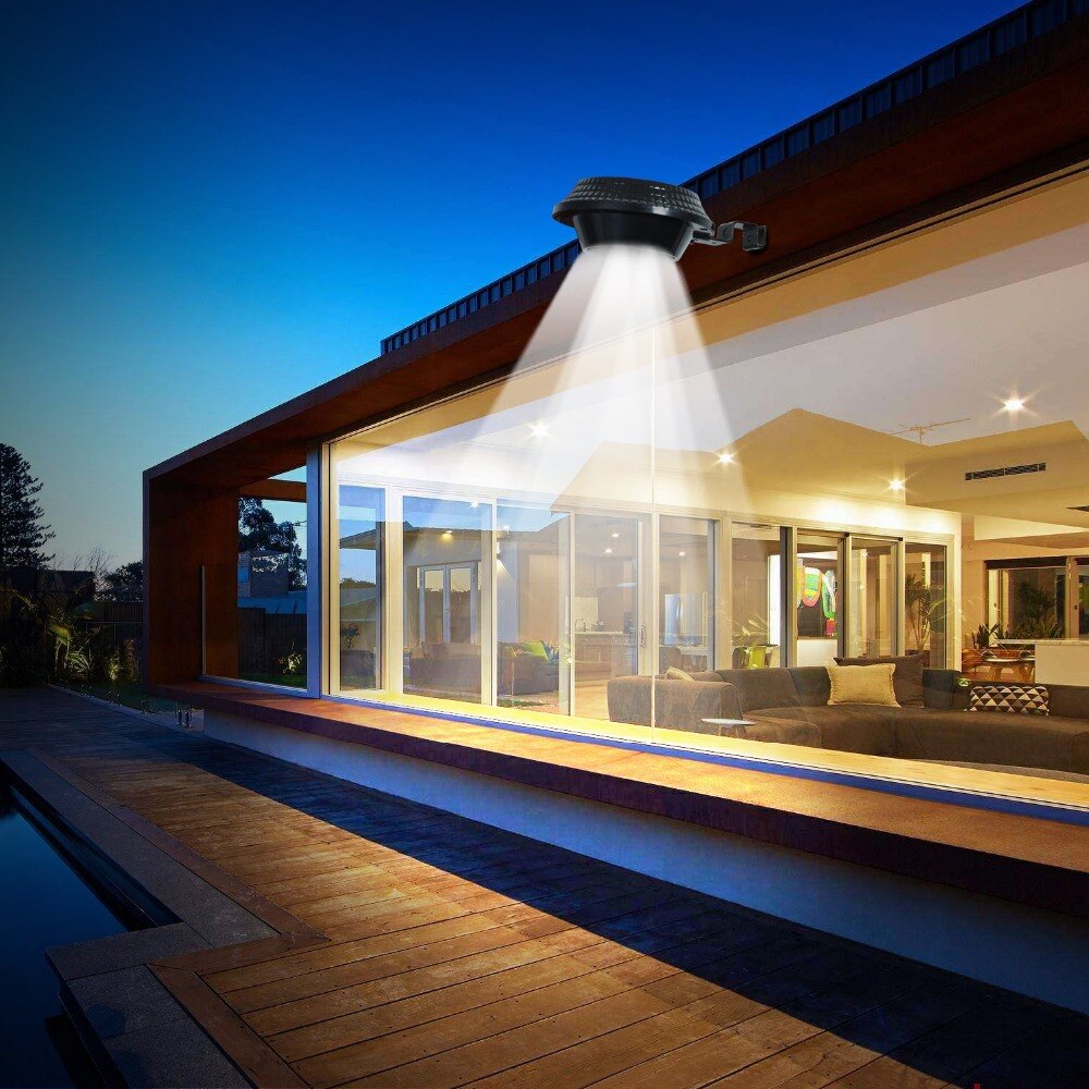 4 PCS 12 LED Light Sensor Solar Lamps Solar Power Gutter Light Garden Solar Outdoor Lighting Fence Security Wall Yard Lights