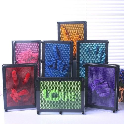 Pudcoco 1Pcs Funny Vingerafdruk Naald 3D Clone Pin Art Plastic Speelgoed Voor Kinderen Kerstcadeau Decor Bebe Craft willekeurige Kleur