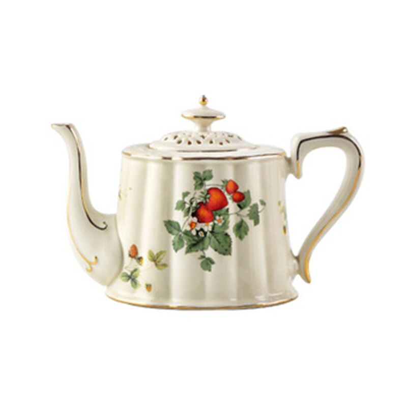 Ceramic European-style Small Luxury Home Tea Set High-end Phnom Penh Cup British Afternoon Tea Cup Flower Tea Cup Tea Pot: q